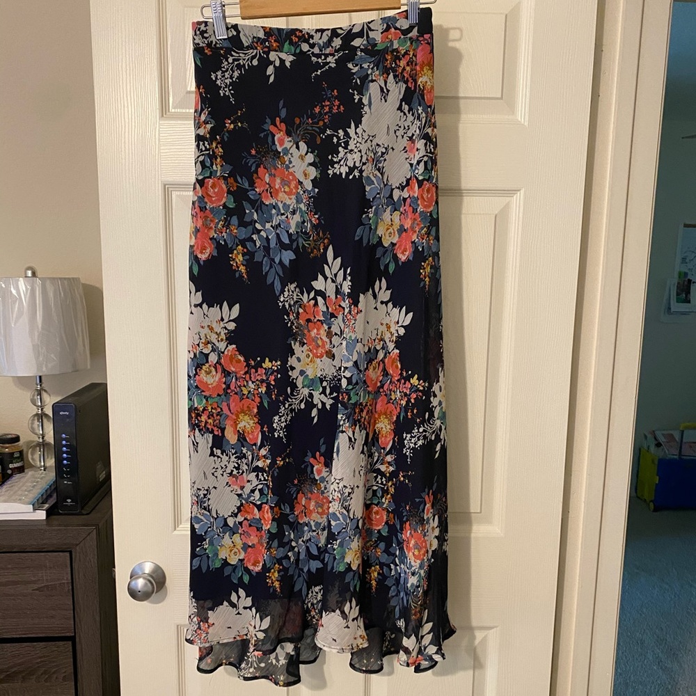 Long floral skirt